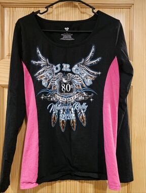 Sturgis South Dakota Rally Womens Large Tee Vance Biker Motorcycle 80th 2020